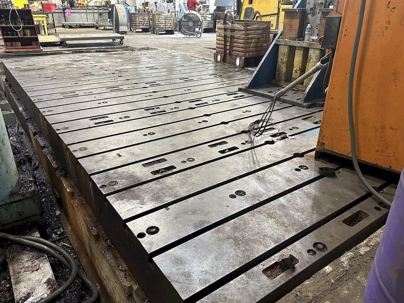 24&#039; X 12&#039; X 14&quot; STEEL T-SLOTTED FLOOR PLATE: STOCK #23497