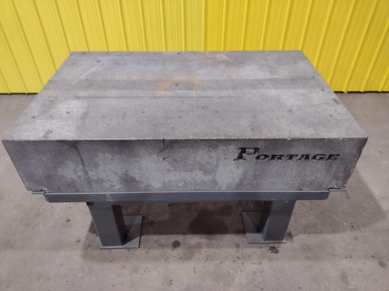 73.5&quot; X 46.5&quot; X 18.5&quot; PORTAGE MITCHELL GRANITE LAYOUT SURFACE PLATE: STOCK #19744