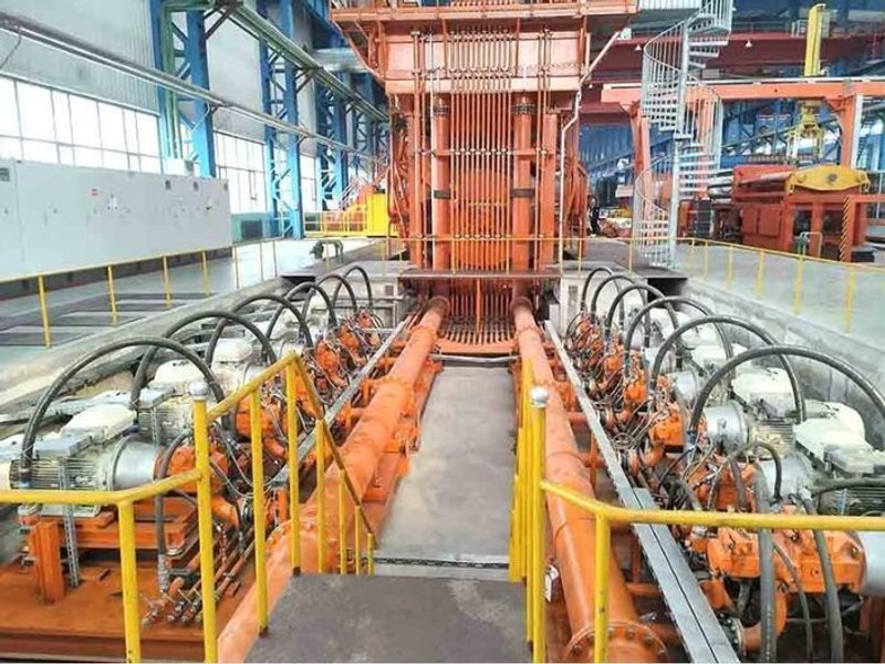 16,000 ton SMS Horizontal Direct Single Action Ext Press, Ind Billet Furnace, Stretcher, Saw, Billet Peeler (14552)