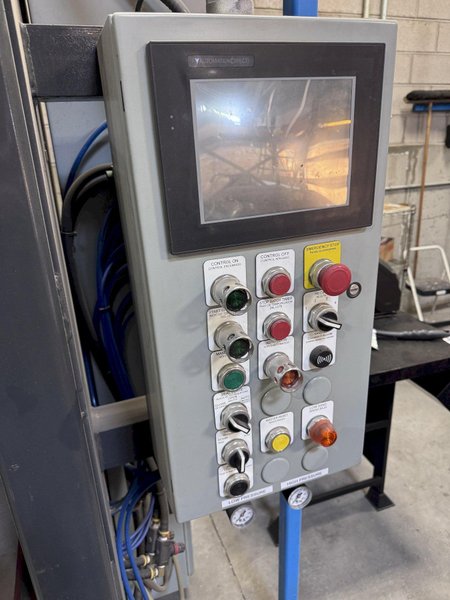 Palmer Core Machine CM-25 with extras and options. This machine has had very little use and is still connected and operational. This complete setup was over 125,000 new. 

This listing include:

-CM-25 Core maker for 30"x24"x18"
-M50XLD High Speed Continuous Mixer
-Bucket Elevator with 15' Discharge
-Bulk Unloading stand

Options:
-Four resin and catalyst output levels
-Recirculating Pumps
-Calibration Timer with remote start/stop with selector switch
-Low Sand interlock