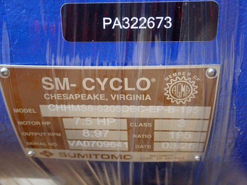 SUMITOMO 7.5 HP GEAR DRIVE  -  CHHMS8-6205DBC-EP-B-195