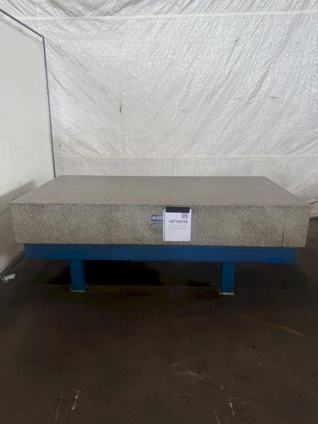 48" X 96" X 14" ROCK OF AGES GRANITE SURFACE PLATE W/ STAND. STOCK # 0756526