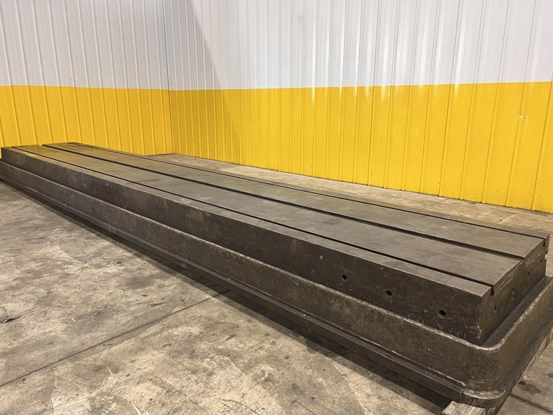 235” X 36” HEAVY DUTY T-SLOTTED PLANER MILL TABLE / FLOOR PLATE: STOCK #23013