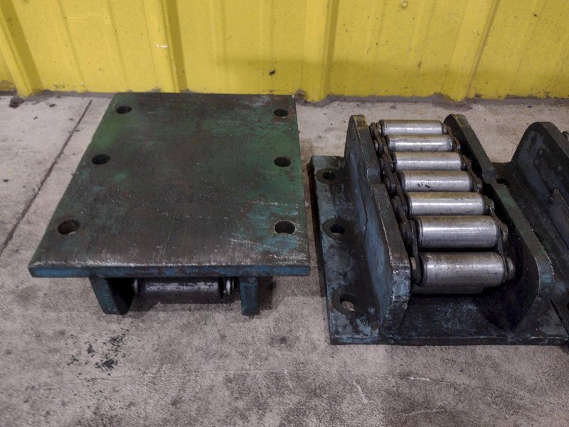 (4) 15 TON HILLMAN ROLLER TYPE MODEL #15-0T NARROW MACHINE SKATES: STOCK # 23004