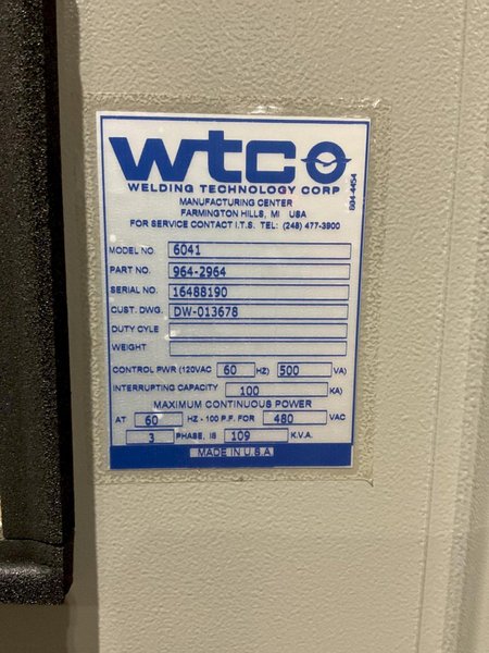 WTC 6041 964-2964 Weld Controller USED