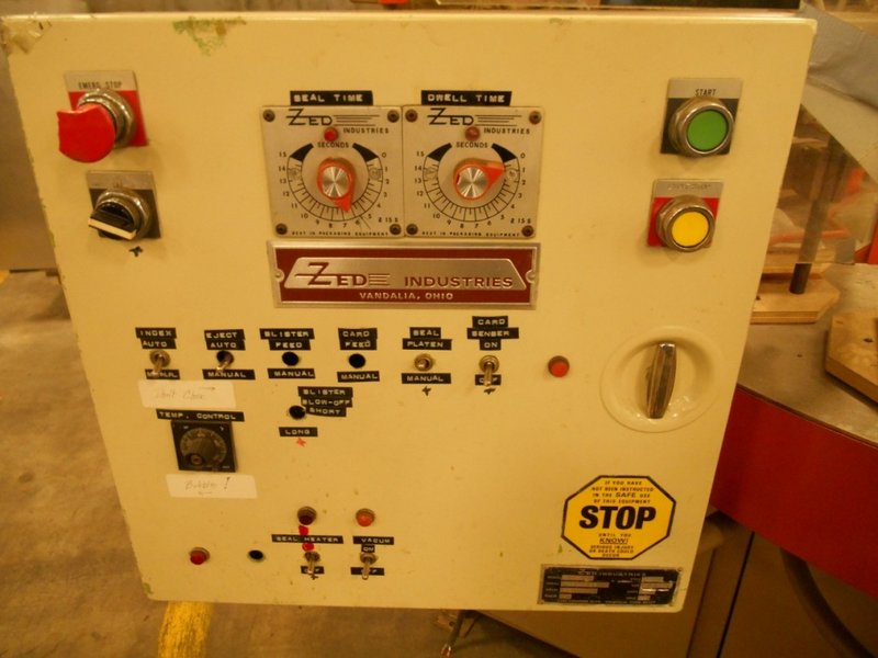 ZED INDUSTRIES MODEL 15-CRS-6 ROTARY BLISTER SEALER