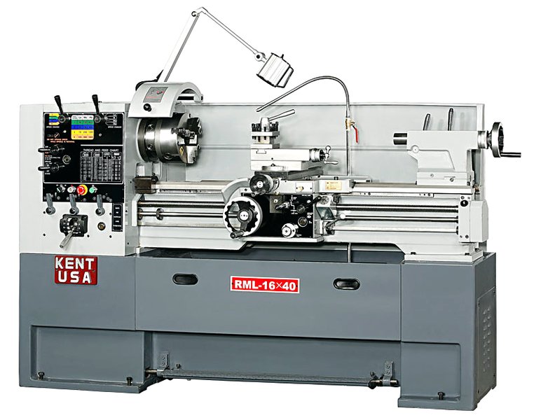 16" x 40" KENT USA RML-1640 MANUAL PRECISION LATHE - NEW