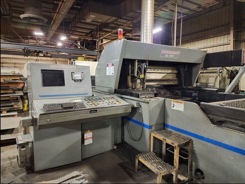 CINCINNATI MODEL CL-707 CNC LASER CENTER. STOCK #0418523.