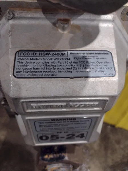 120,000 LBS MSI MODEL #6260CS TRANS-WEIGH WIRELESS LOAD CELL, FOR CRANE SCALE STOCK# 4401