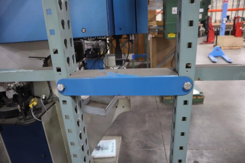 Pallet Racking (2) Back-to-Back Bays: (6) 12'H x 42" Uprights, Teardrop Style, (7) 9' Shelves, (4) 134" Shelves, Wire Decking - NO CONTENTS- Auction Item