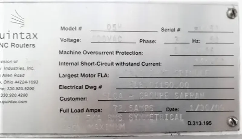 2009 QUINTAX Q5H 10' x 12' 5-Axis CNC Router | Millers, Gantry, CNC