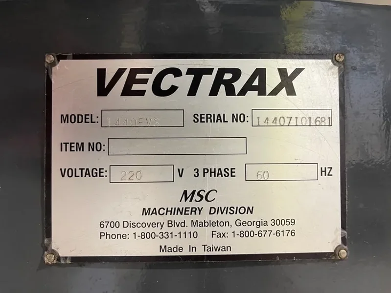 VECTRAX 1440EVS 14”/21” x 40”cc Variable speed Lathe 2007’ #7075