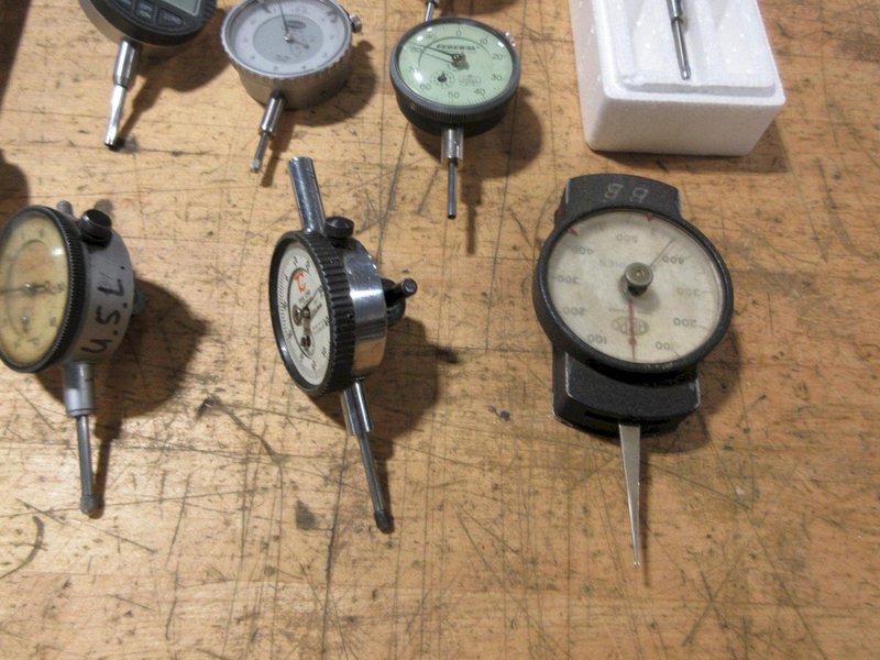 Travel Indicators, Dial and Digital Type, Travel Ranges from 1/4" - 4", Various Brands- Auction Item