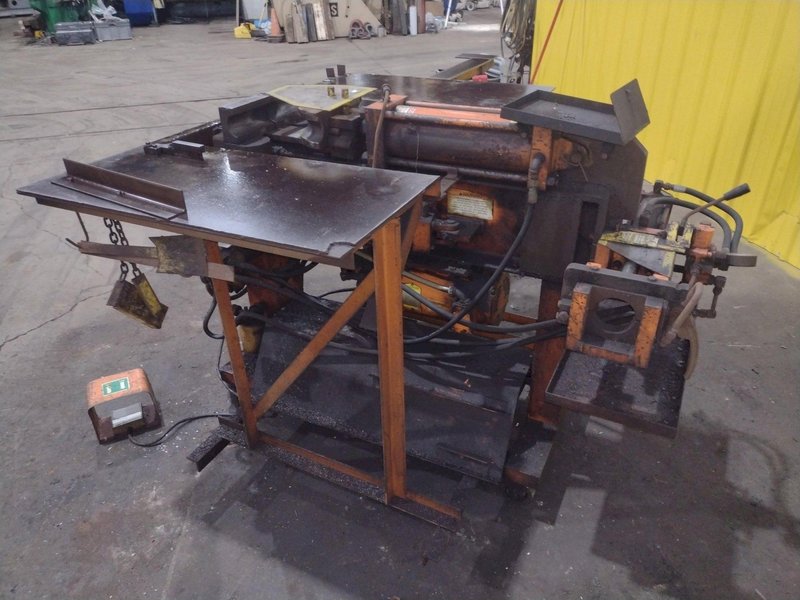 3" HUTH MODEL #2007 HYDRAULIC RAM TYPE TUBE BENDER &amp; END FORMER: STOCK #19709