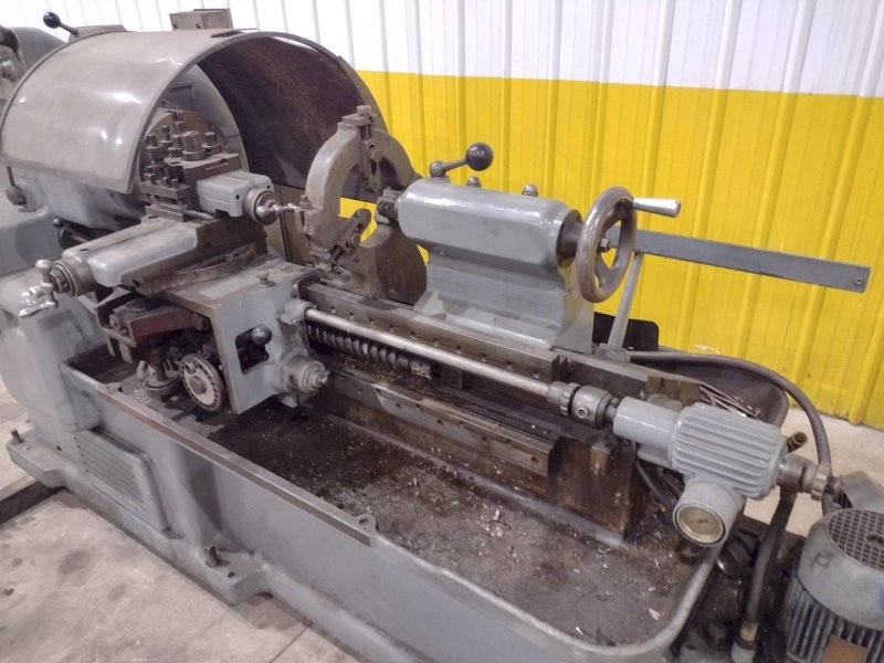 15&quot; X 32&quot; MANNAIONI MAN-AU-CYCLE THREADING LATHE, 4&quot; HOLE: STOCK #16992