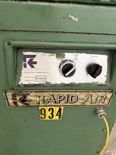 12" X .071" RAPID AIR POWERED VARIABLE SPEED STRAIGHTENER. STOCK # 0773525