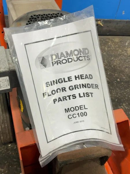 DIAMOND PRODUCTS FLOOR GRINDER  -  CC100