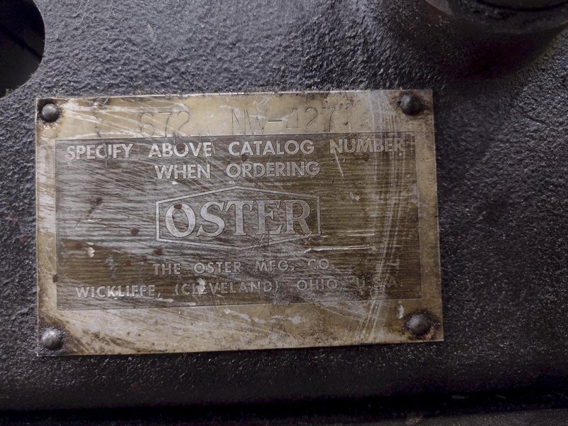 3&quot; OSTER  MODEL #672 TUBE &amp; PIPE ROTARY CUTOFF, 110V: STOCK #22854