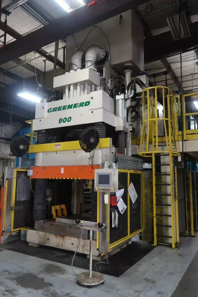 2017 Greenerd 4TA-900/700 - 60x60 900-Ton 4-Post Hydraulic Deep Draw Press - Includes Fanuc R-2000iB/210F Loading Robot