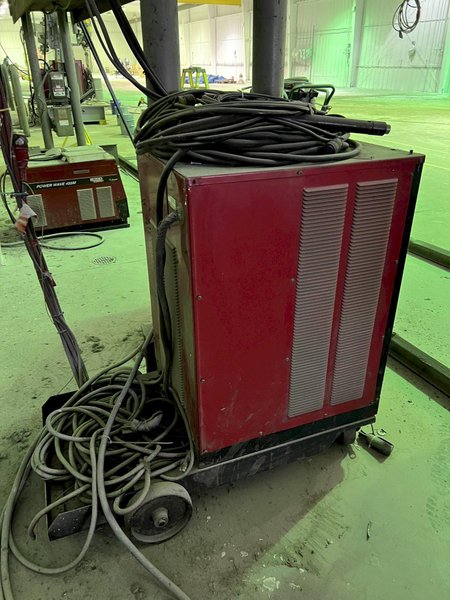 20&#039; RANSOME RAIL MOUNTED WELDING MANIPULATOR WITH LINCOLN WELDERS: STOCK #17950