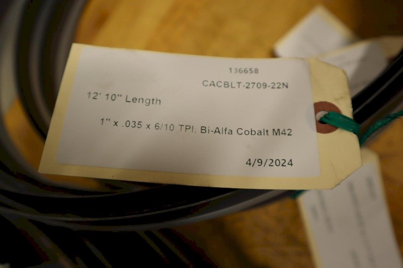 Roentgen Bi-Alfa Cobalt Bandsaw Blades (8pcs) **All New**, (4) 16' x 1.25" x .042" 5/8 TPI, (4) 12'10" x 1" x .035" 6/10 TPI- Auction Item