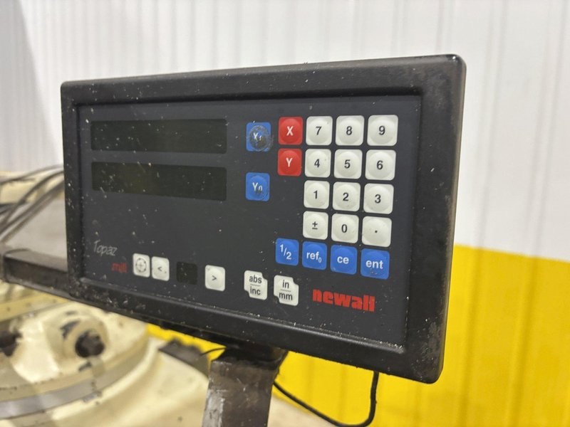 3 HP ACER MODEL #3VK3-HP RAM TYPE VERTICAL MILL WITH DIGITAL READ OUTS: STOCK #23061