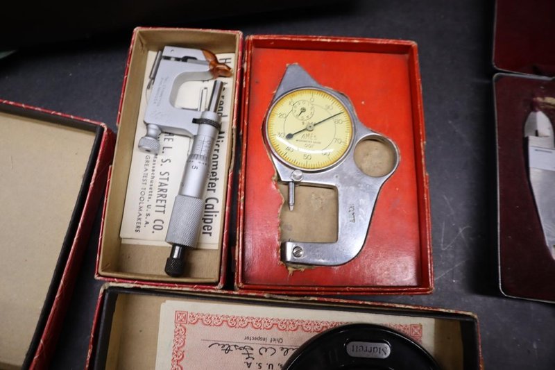 Measuring Tools, Chamfer Checker, Micrometers, Bore Guages, Caliper, Guage Blocks- Auction Item
