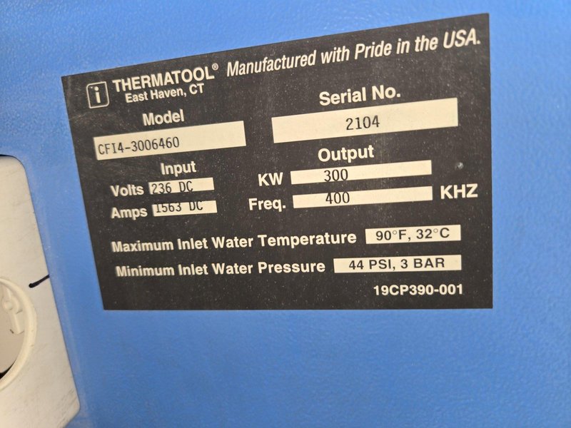 300 K.W. THERMATOOL SOLID STATE HIGH FREQUENCY WELDER. STOCK # 0758126