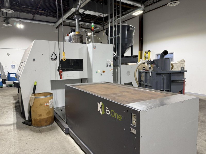 2021 ExOne type S-MaX 2.0 furan sand printer s/n 020.0227, rated at 400 volt, with traveling table type JB s/n 401.0342, sand transporter typeSC s/n 408.0687, 1800 x 1000 x 700 mm build box, up to 125/l/h per hour, S-Max pro software and controls