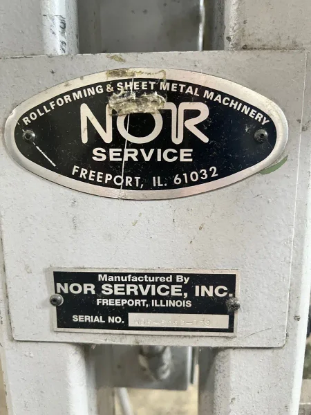 NOR SERVICE MODEL 505P 16 GAUGE POWERED BEAD ROLLER / ROTARY COMBINATION MACHINE