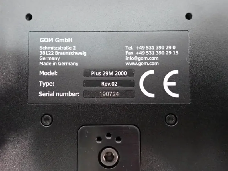 GOM GMBH ATOS PLUS 29M 3D MEASURING SENSOR  -  PLUS 29M 2000