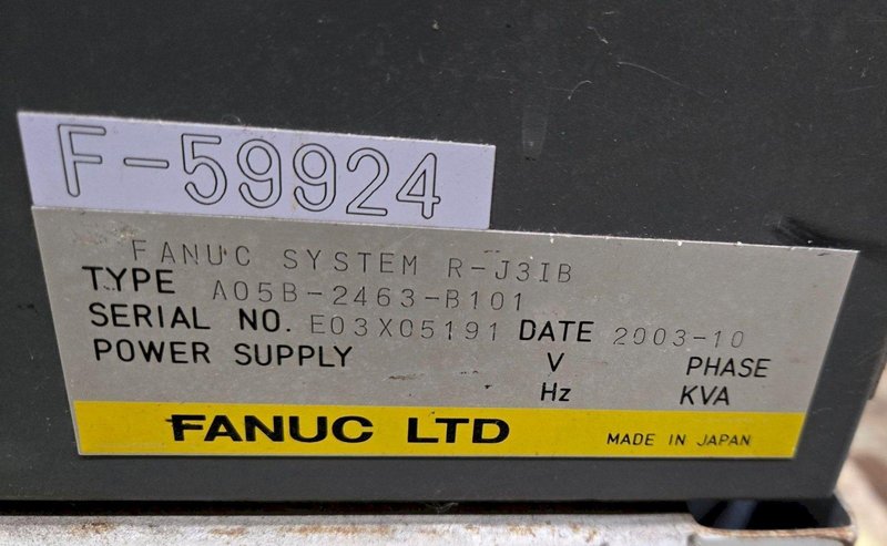 FANUC M-16IB/20 + R-J3IB ROBOT ARM AND CONTROL PANEL NO TEACH PENDANT USED