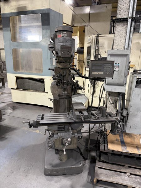 2 HP BRIDGEPORT SERIES 1 VERTICAL KNEE MILL. STOCK # 0222226