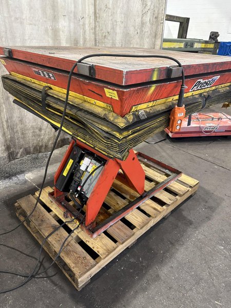 5400 LBS PRESTO HYDRAULIC SCISSORS LIFT TABLE: STOCK #77108