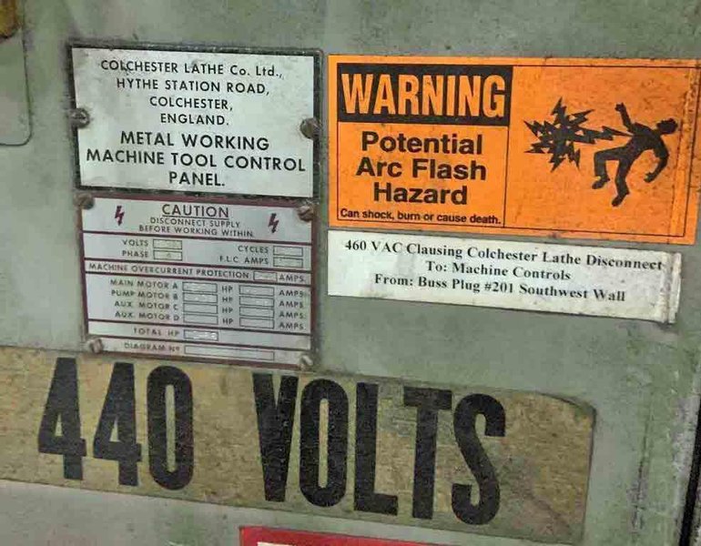 Lathe, Clausing Colchester 21&quot; x 120&quot;