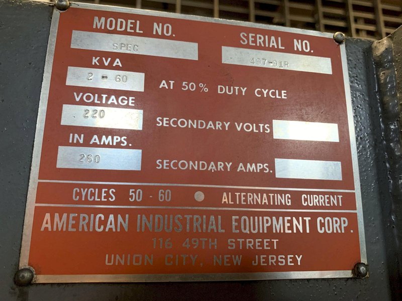 American Industrial Multi Head Grid Welder 4 Head