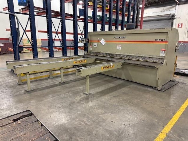 3/8″ X 12′ Accurshear 637512  Hydraulic Shear, Sheet supports, Light Usage, 2014