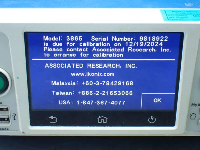 ASSOCIATED RESEARCH HYPOT SERIES DIELECTRIC WITHSTAND TESTER.   -  3865