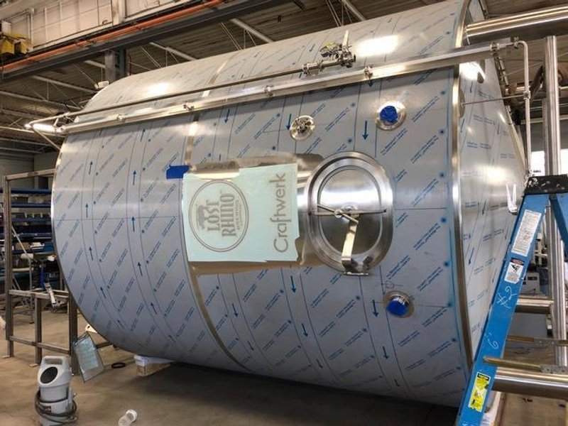100 BBL Stainless Steel Jacketed Insulated Unitank, 2019 – 100.5″ O.D. 183″ Height,  3 Cooling Zones w/ 2′ Thick Insulation
