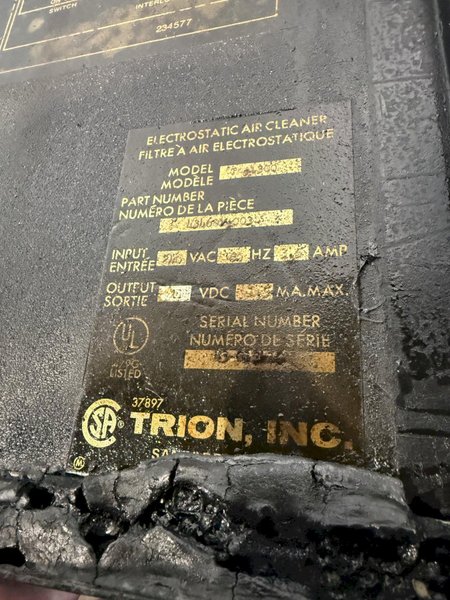 TRION AIR CLEANING SYSTEM. STOCK # 0649826