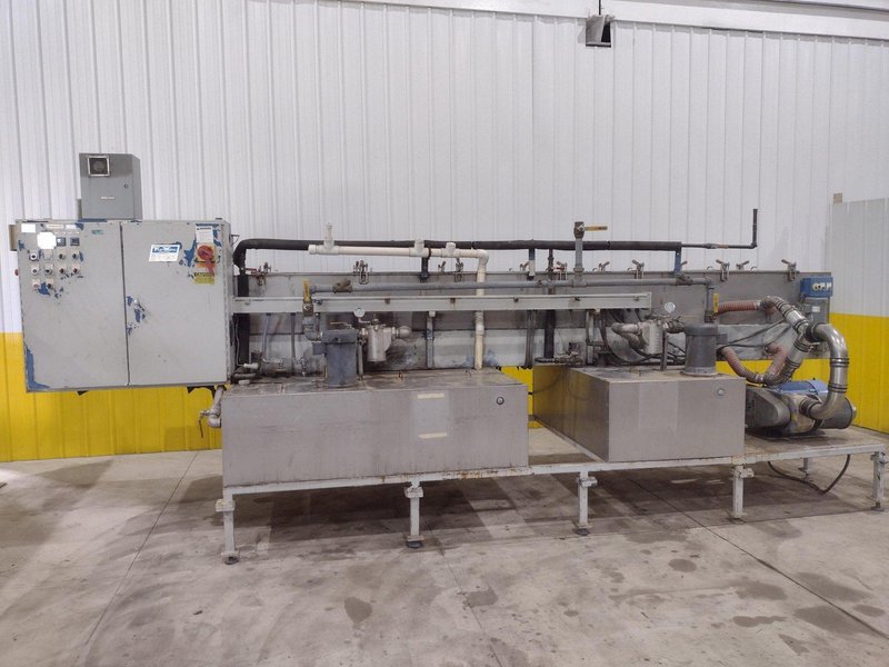 17034: 3 STAGE X 12&quot; WIDE FLO-MATIC MODEL #C20-2-1BELT CONVEYOR STAINLESS STEEL HEATED PARTS WASHER: STOCK #17034