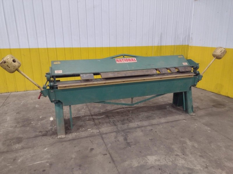 8' X 14 GAUGE NATIONAL MODEL #U6-9614 BOX &amp; PAN FINGER BRAKE: YOBRO #25800