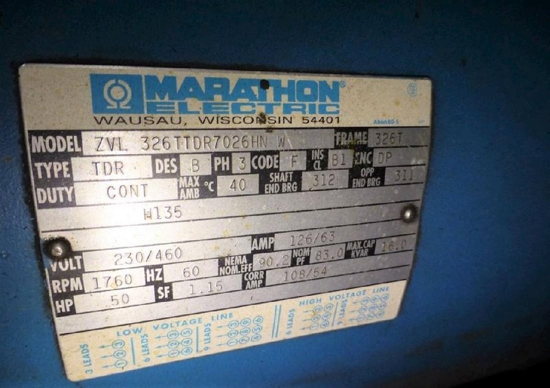 50 HP QUINCY MODEL #QSB50ANA22M ROTARY SCREW AIR COMPRESSOR: STOCK #13371