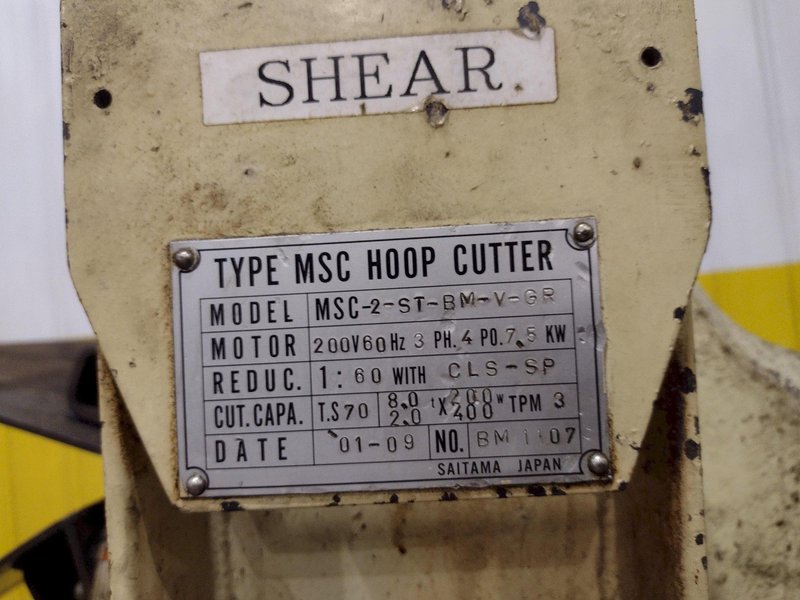 15" X .144" MSC (DURANT) MODEL #MSC-2-ST HOOP SCRAP CUTTER SHEAR, NEW 2009: YOBRO #25095
