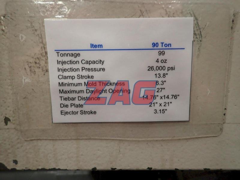 Nissei FS80S12ASE Used Injection Molding Machine, 90 ton, 4.3 oz.