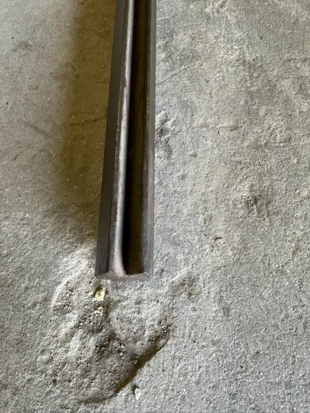 1 - PREOWNED ACUTE DIE, 99&quot; LONG X 1 3/4&quot; TALL, 3/8&quot; V-OPENING