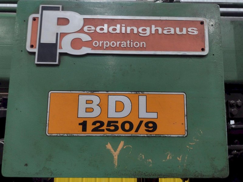 9 SPINDLE PEDDINGHAUS MODEL #BDL-1250/9 I-BEAM DRILL/DRILLING LINE: STOCK #19128