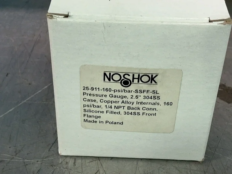 NOSHOK 0-160PSI PRESSURE GAUGES  -  25-911-160-PSI/BAR-SSFF-SL