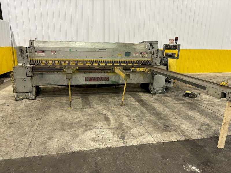 10' X 1/4" WYSONG MODEL #1025 MECHANICAL POWER SQUARING SHEAR: STOCK #21859