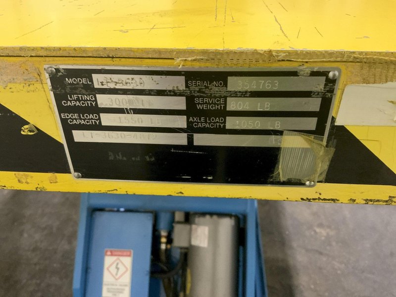 3000 LB LIFT PRODUCTS SCISSOR LIFT TABLE: STOCK #80888
